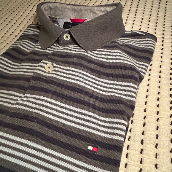 Tommy Hilfiger Medium Stiped Long Sleeve Polo - Picture 2 of 6